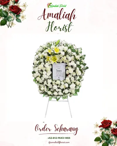 Krans Bunga Duka Cita di Piyaman